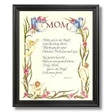 Motivational Poem Mom Mother Flower Wall Picture Black Framed Art Print
