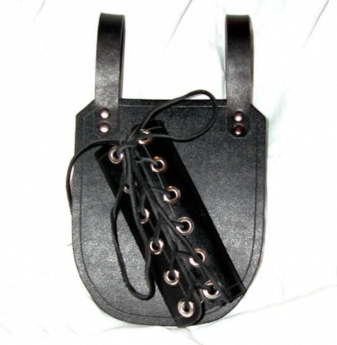 Large Leather Medieval Sword Frog Black
