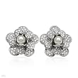 Earrings With Cubic zirconia and Faux pearls Crafted in 925 Sterling silver. Total item weight 14.8g Length 23mm
