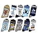 Deer Mum Boy Cartoon Dinosaurs Pattern Cotton Socks 6 Pairs(4y-7y)