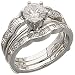 Jewelry : 14Kt White Gold Wavy Diamond Ring Guard Enhancer (Center ring is not included)