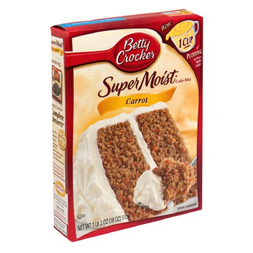 Betty Crocker Supermoist Cake Mix, Carrot, 18-Ounce Boxes (Pack of 12) by Betty Crocker