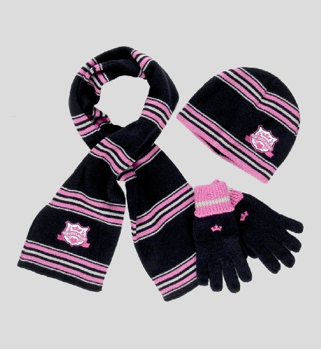 High School Musical Stripe Hat Scarf and Gloves Set