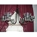 Wrought Iron 6 Arm Votive Candle Chandelier w/ Pots-Hand Made
