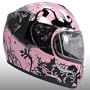 Pink Japanese Style Graphic Motorcycle Full Face Helmet DOT