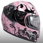 Pink Japanese Style Graphic Motorcycle Full Face Helmet DOT