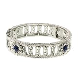 Liliana Silver Thin Stretch Cuff Bracelet