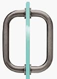 CRL 6 Gun Metal Tubular Back-to-Back 3/4 Diameter Shower Door Pull Handles