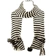 Winter Hand Knit Zebra Animal Face and Tail Long Scarf Shawl Ski Hat with Pockets