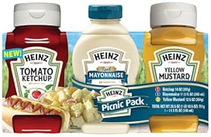 Amazon.com : Heinz Ketchup, Mayonnaise and Mustard Variety Pack, 3