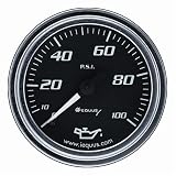 Equus 7244 Oil Pressure Gauge   Black