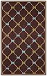 Contemporary Area Rug, 828 Mirage Collection 4'x6' Brown