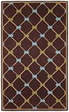Contemporary Area Rug, 828 Mirage Collection 4'x6' Brown