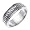 Greek Key Hand Braided Wedding Ring in 18K White Gold (8mm)