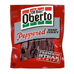 Oh Boy! Oberto Peppered Beef Jerky 3.25 oz TWO BAGS