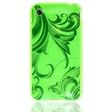ORIGINAL iProtect APPLE Iphone 3 3GS FLORAL Silikon H�lle Case Tasche GR�N Blumen H�llevon "iprotect"