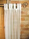 White Sheer 100% Cotton Gauze Tab Curtain, 44 Inches X 100 Inches