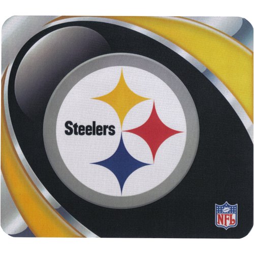 NFL Football Team Logo Vortex Sublimated Mouse Pad - Pittsburgh Steelers