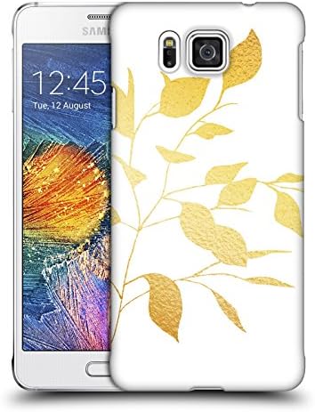 Official Caitlin Workman Spring Leaf Gold Organic Hard Back Case for Samsung Galaxy Alpha