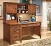 Cross Island Home Office Desk w/Hutch