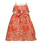 Pixi Girls Pretty Peach Animal Print Tulle Dress