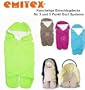 Emitex MULTI - La couverture enveloppante -- Printemps / �t� / Automne -- avec capuche -- SANS d�tacher la ceinture -- Pour Coque B�b�, si�ge-auto (p.ex. Maxi-Cosi, R�mer, etc), nacelle-auto, porte-b�b�, transat ou dans les bras LIME