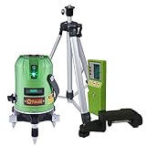 FUKUDA フクダ 5ライン グリーン レーザー墨出し器 エレベーター三脚(1450mm) 受光器(FD-9G)セット EK-468G 360°微調整エンドレスネジ搭載【日本語説明書付属】