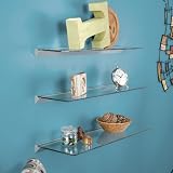 Clear Glass Floating Shelf
