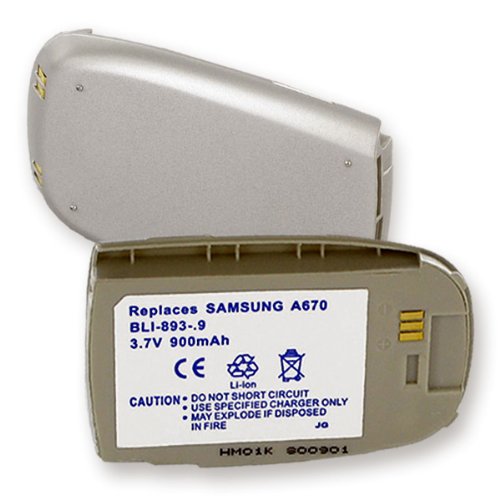 SAMSUNG SCH-A670 BATTERY - LI-ION 900mAh for SAMSUNG SCHA670