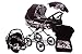 Leebruss Premier Black Flowers Pram Travel System Chassis...