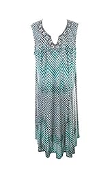 Plus Size Chevron Print Polyester  Dress
