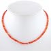 Carnelian Gemstone Bead and Gold Vermeil Choker Necklace 15 1/2" Length, #8604
