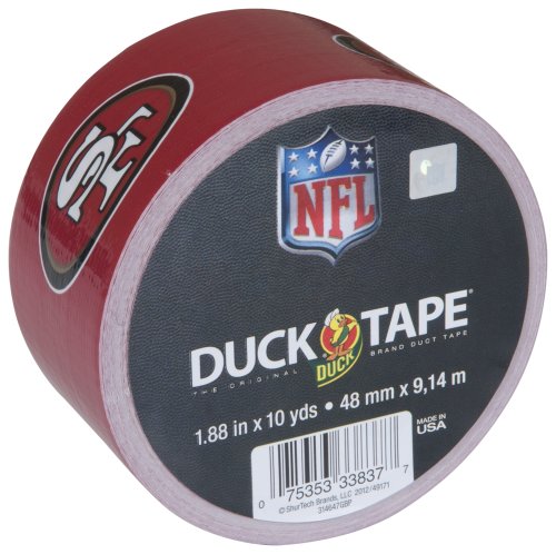 Duck Brand 240495 San Francisco 49ers NFL Team Logo Duct Tape, 1.88-Inch by 10 Yards, Single Roll at Amazon.com