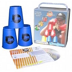 Flash Cups 1001 - Speed Stacking: FlashCups 12 St�ck, mit Box+DVD, blau