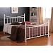 4FT Ivory Metal Bed Frame Small Double sized bedstead