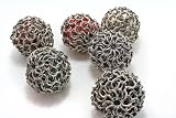 Tangled Metal: Stainless Steel Hacky Sack Leather And Chainmail - PURPLE (Footbag)