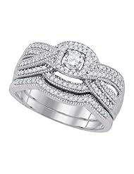 0.50CT DIAMOND 0.15CT CENTER ROUND BRIDAL SET