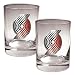 Portland Trail Blazers NBA 2pc Rocks Glass Set - Primary Logo by Great American Products