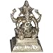 Sitting Ganesa Brass Statue Playing Manjira