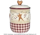 Linda Spivey Hearts & Stars Large Kitchen Food Canister