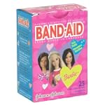 Band-Aid Adhesive Bandages, Barbie, Assorted Sizes 25 bandages $3.29