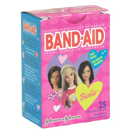 Band-Aid Adhesive Bandages, Barbie, Assorted Sizes 25 bandages
