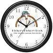 Hickory Dickory Dock, the Mouse - from Mother Goose by Artist: Sylvia Long Wall Clock by WatchBuddy Timepieces (Black Frame)