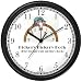 Hickory Dickory Dock, the Mouse - from Mother Goose by Artist: Sylvia Long Wall Clock by WatchBuddy Timepieces (Black Frame)