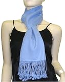 Apparel : Pure Pashmina Scarf Blue 3 Ply