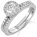 18kt White Gold Elegant Diamond Wedding Ring Set