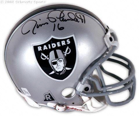 Jim Plunkett Oakland Raiders Autographed Riddell Mini Helmet