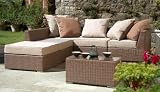 Ambientehome 63394AM 6 teilig Loungegruppe Princess braun Polyrattanmöbel