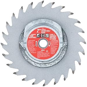 Vermont American 26752 7-Inch 16T Carbide Adjustable Dado by 