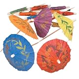 Cocktail Parasol Drink Umbrellas -Box of 144- Tropical Style